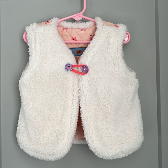 Matilda Jane reversible peach horse vest; size 4. - Picture 3 of 6